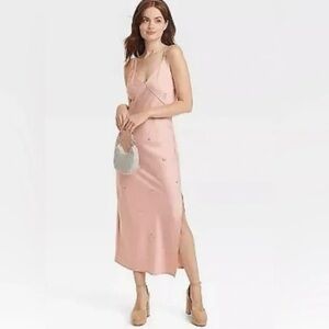 Elegant Pink Sleeveless Dress